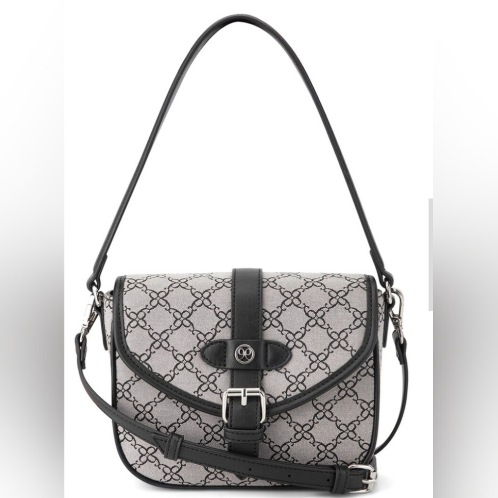 NWT NINE WEST Black and Gray Designer Women's Bag